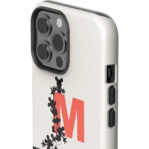 Disney Mickey Mouse Stacked Silhouette Split iPhone 15 Pro Max Impact Case